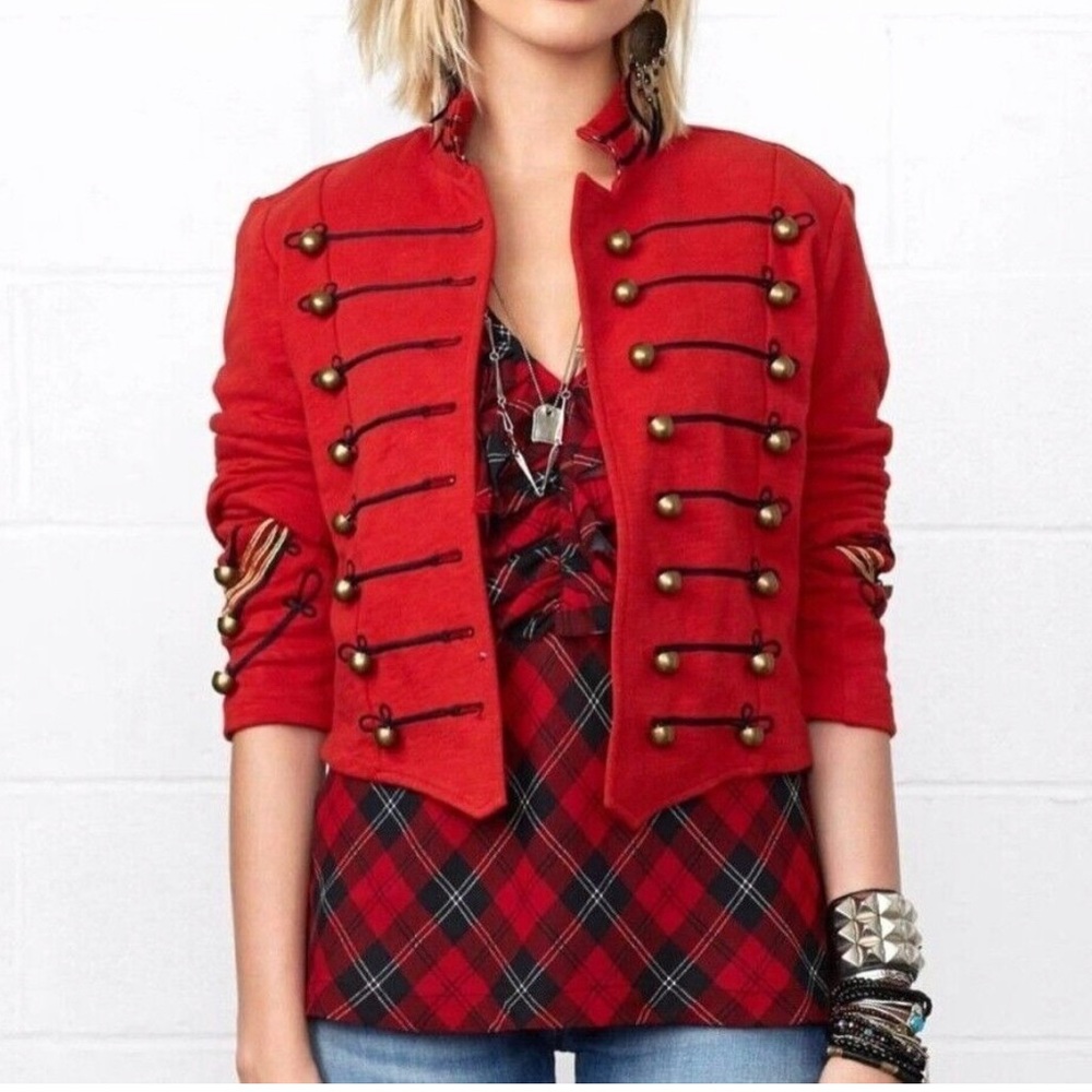 VTG Denim Supply Ralph Lauren Military Cropped Slim Band Jacket Size Small - Picture 2 of 10